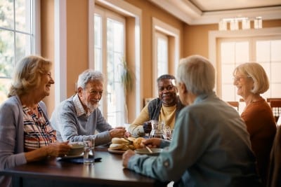 group of people around table