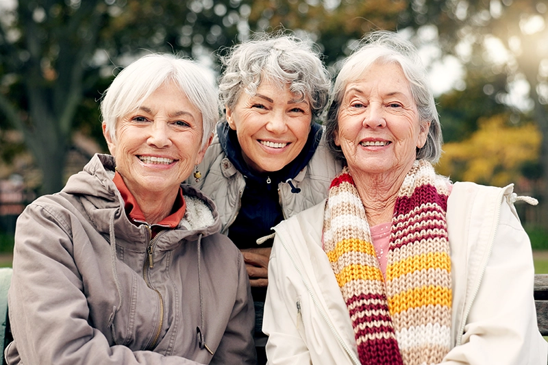 Three senior friends