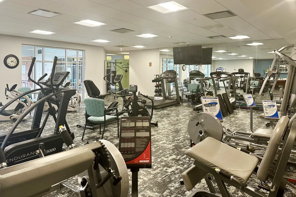 Inside of the Wellness Center at Crane's Mill